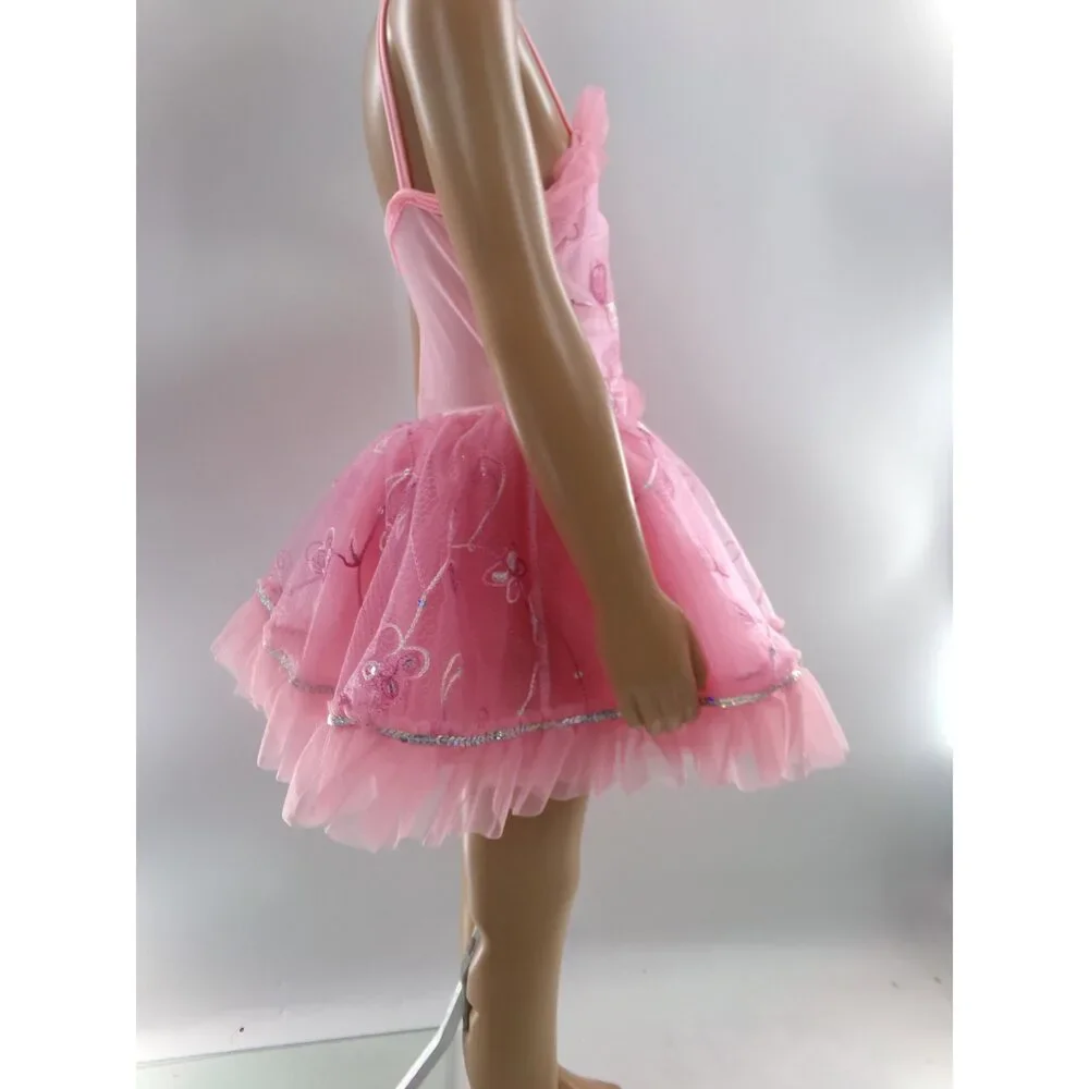 Pre-Owned Dance Costume Small Child Pink Curtain Call Ballet Embroidered Tutu